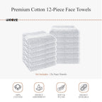 OLIVIA ROCCO Rhodes Towel White 100% Cotton Hotel Quality Soft Super Absorbent Hand Bath