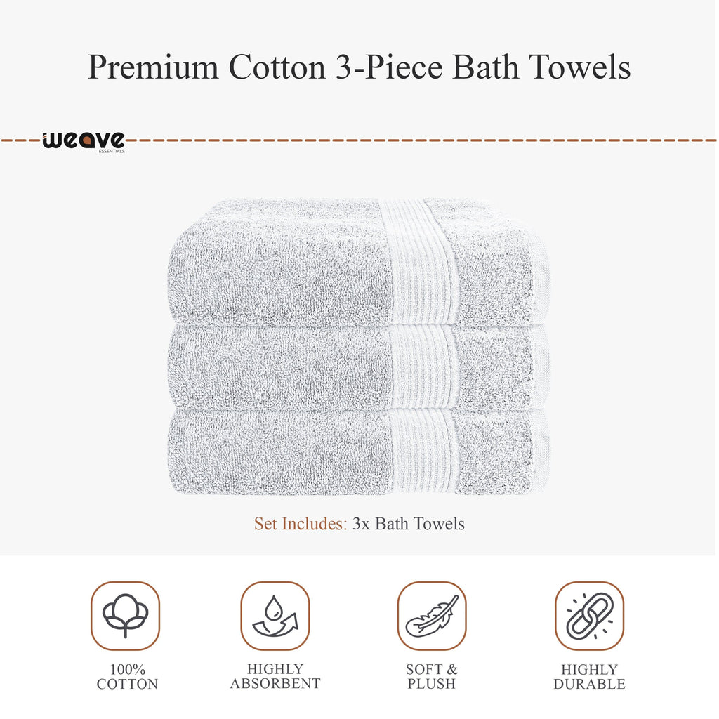 OLIVIA ROCCO Rhodes Towel White 100% Cotton Hotel Quality Soft Super Absorbent Hand Bath