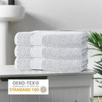 OLIVIA ROCCO Rhodes Towel White 100% Cotton Hotel Quality Soft Super Absorbent Hand Bath