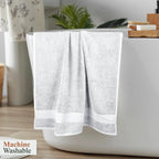 OLIVIA ROCCO Rhodes Towel White 100% Cotton Hotel Quality Soft Super Absorbent Hand Bath