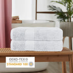 OLIVIA ROCCO Rhodes Towel White 100% Cotton Hotel Quality Soft Super Absorbent Hand Bath