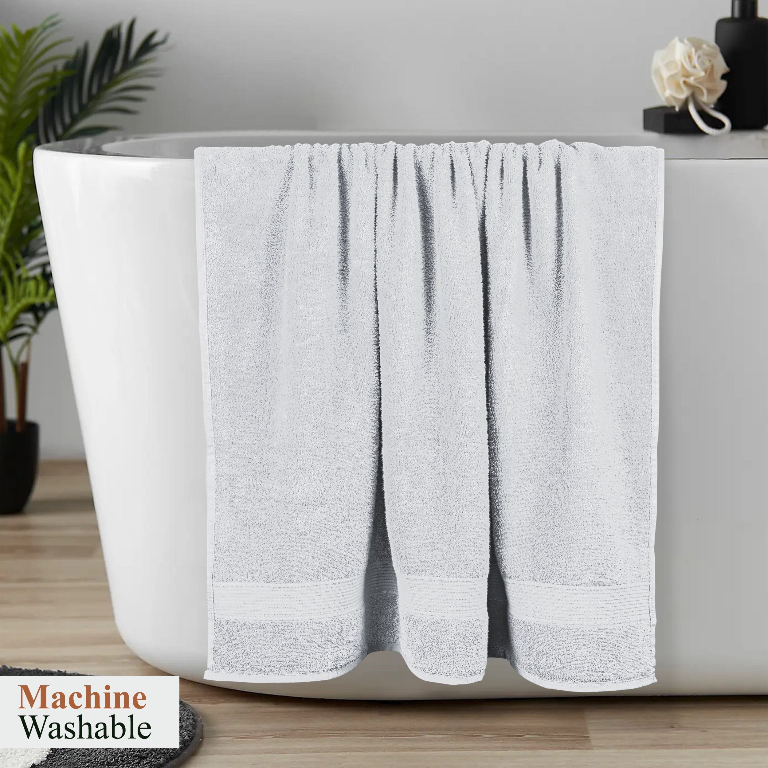 OLIVIA ROCCO Rhodes Towel White 100% Cotton Hotel Quality Soft Super Absorbent Hand Bath