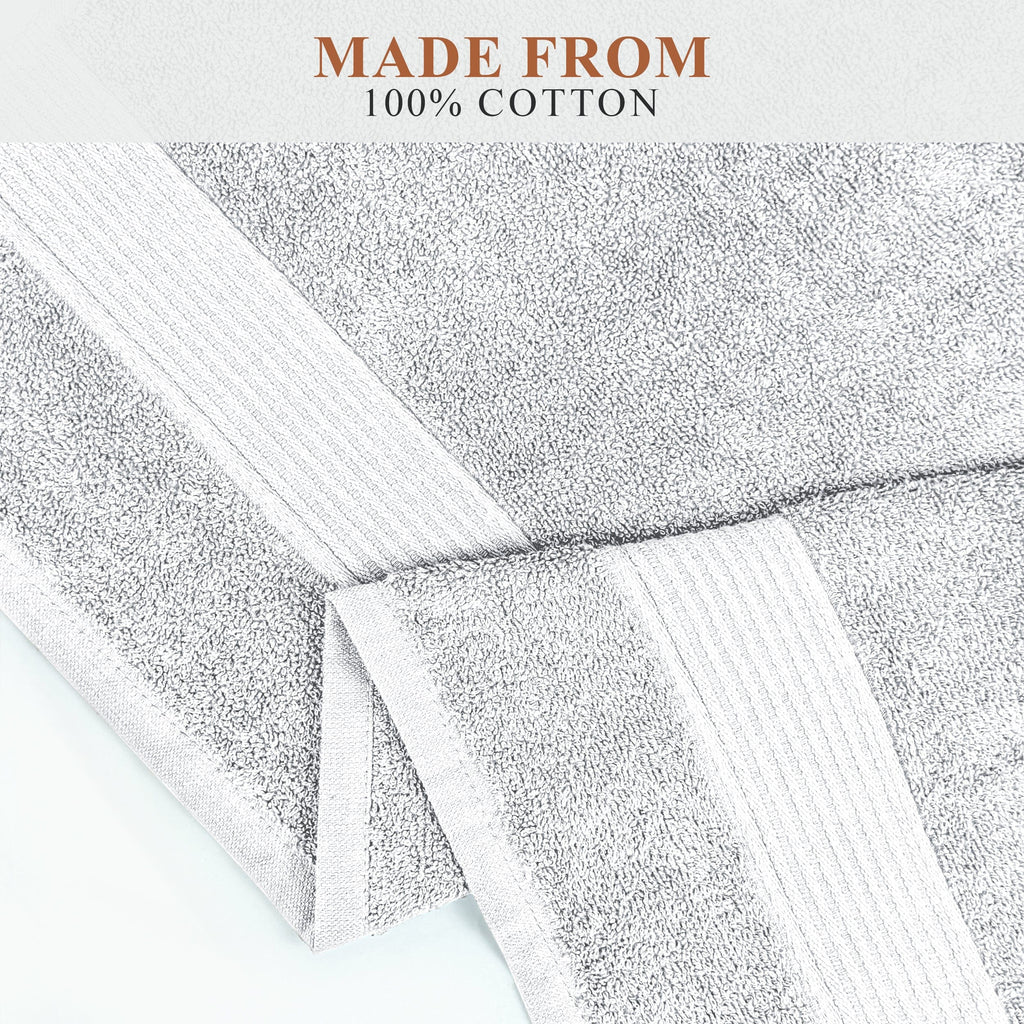 OLIVIA ROCCO Rhodes Towel White 100% Cotton Hotel Quality Soft Super Absorbent Hand Bath