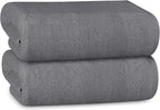 OLIVIA ROCCO Bath Sheets 500GSM Ultra Soft Super Absorbent Quick Dry Cotton White Grey Hotel-Quality Deep Fitted Easy-Care