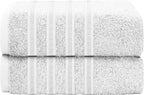 OLIVIA ROCCO Ritz Viscose Stripe Towels Super Soft Cotton Highly Absorbent Jumbo Bath