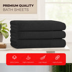 OLIVIA ROCCO Monaco 3 Pack Extra Large Bath Sheets 500GSM 100% Cotton Highly Absorbent