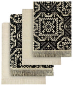 OLIVIA ROCCO 4 Piece Moroccan Towel Set 100% Cotton 500GSM High Absorbency Bath Towels