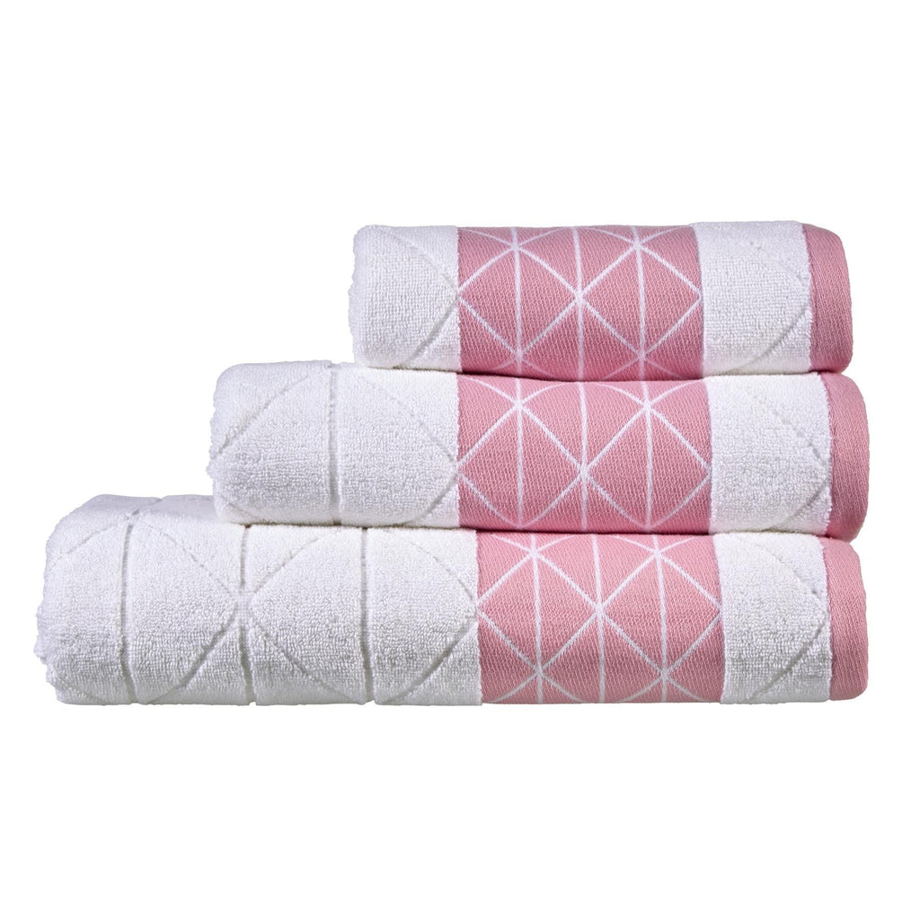 OLIVIA ROCCO Inca Diamond Jacquard 600GSM Cotton Towels Bath Sheets And Bath Towels Set