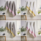 OLIVIA ROCCO Inca Diamond Jacquard 600GSM Cotton Towels Bath Sheets And Bath Towels Set