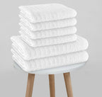 OLIVIA ROCCO Hydro Cotton Ribbed Towels Jumbo Bath Sheets 2 Pack Charcoal Highly