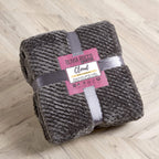 OLIVIA ROCCO Cloud Honeycomb Throw Oversized Chunky Soft Fleece Blanket Faux Fur Polyester Blend Double King Size Ideal For Beds And Sofas Warm Home Decor