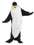 OLIVIA ROCCO Oversized Penguin Wearable Blanket Hoodie Fleece With Sleeves One Size Cozy Winter Loungewear For Home Everyday