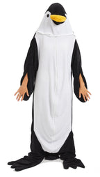 OLIVIA ROCCO Oversized Penguin Wearable Blanket Hoodie Fleece With Sleeves One Size Cozy Winter Loungewear For Home Everyday
