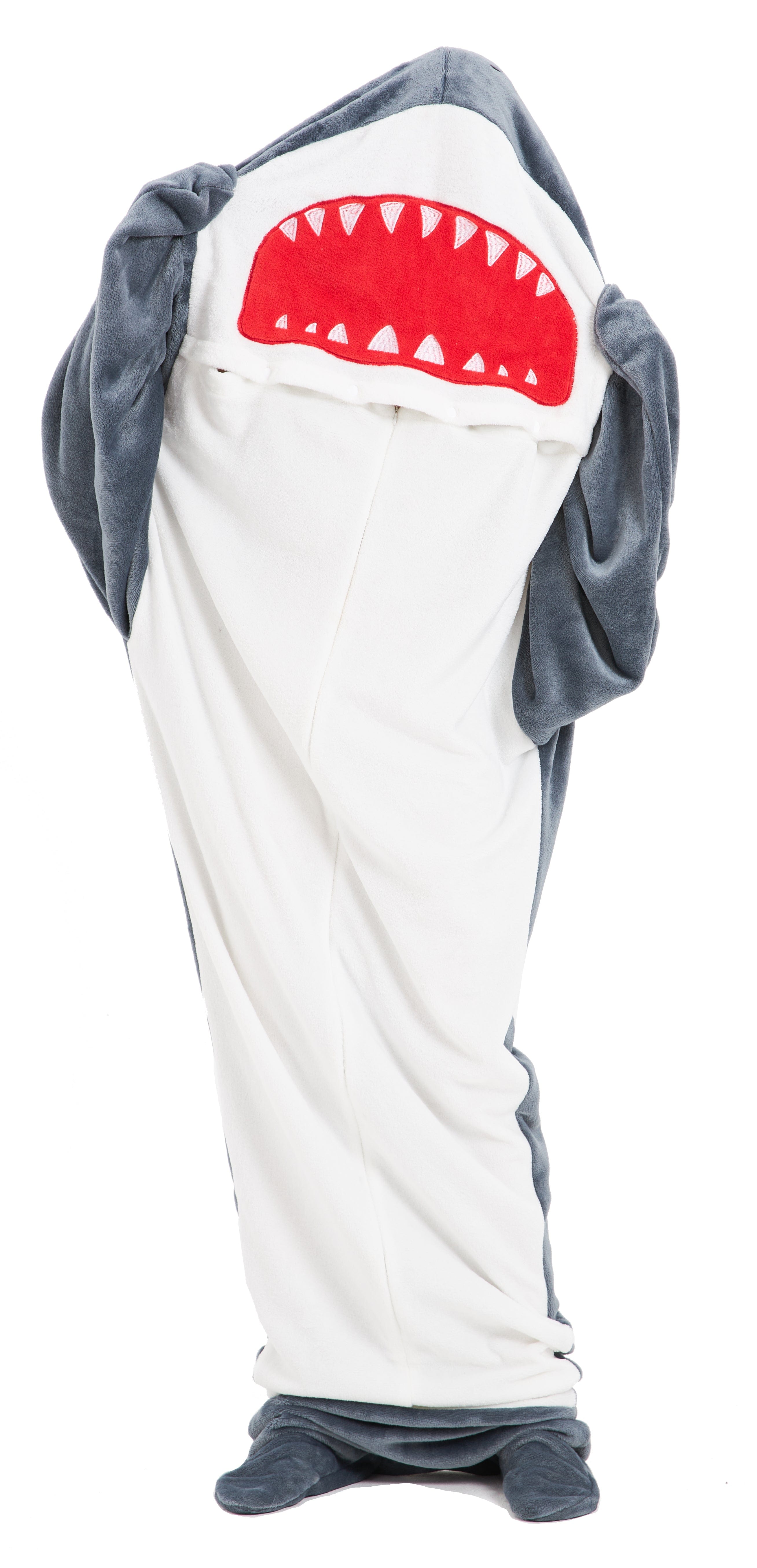 OLIVIA ROCCO Oversized Shark Wearable Blanket Hoodie Fleece With Sleeves Ultra Soft Cozy Winter Loungewear One Size Fits Most