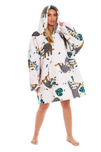 OLIVIA ROCCO Oversized Sloth Hoodie Blanket With Reversible Sherpa Fleece Giant 6XL For Adults And Kids Pockets Elastic Cuffs