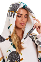 OLIVIA ROCCO Oversized Sloth Hoodie Blanket With Reversible Sherpa Fleece Giant 6XL For Adults And Kids Pockets Elastic Cuffs