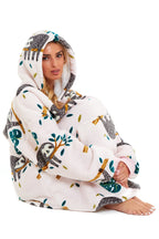 OLIVIA ROCCO Oversized Sloth Hoodie Blanket With Reversible Sherpa Fleece Giant 6XL For Adults And Kids Pockets Elastic Cuffs