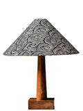 Oysters Monochrome Tapered Cone Lampshade (large)