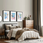 Paintings Of The Sea | Set of 3 Beach Decor Wall art Prints