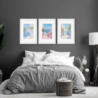 Paintings Of The Sea | Set of 3 Beach Decor Wall art Prints