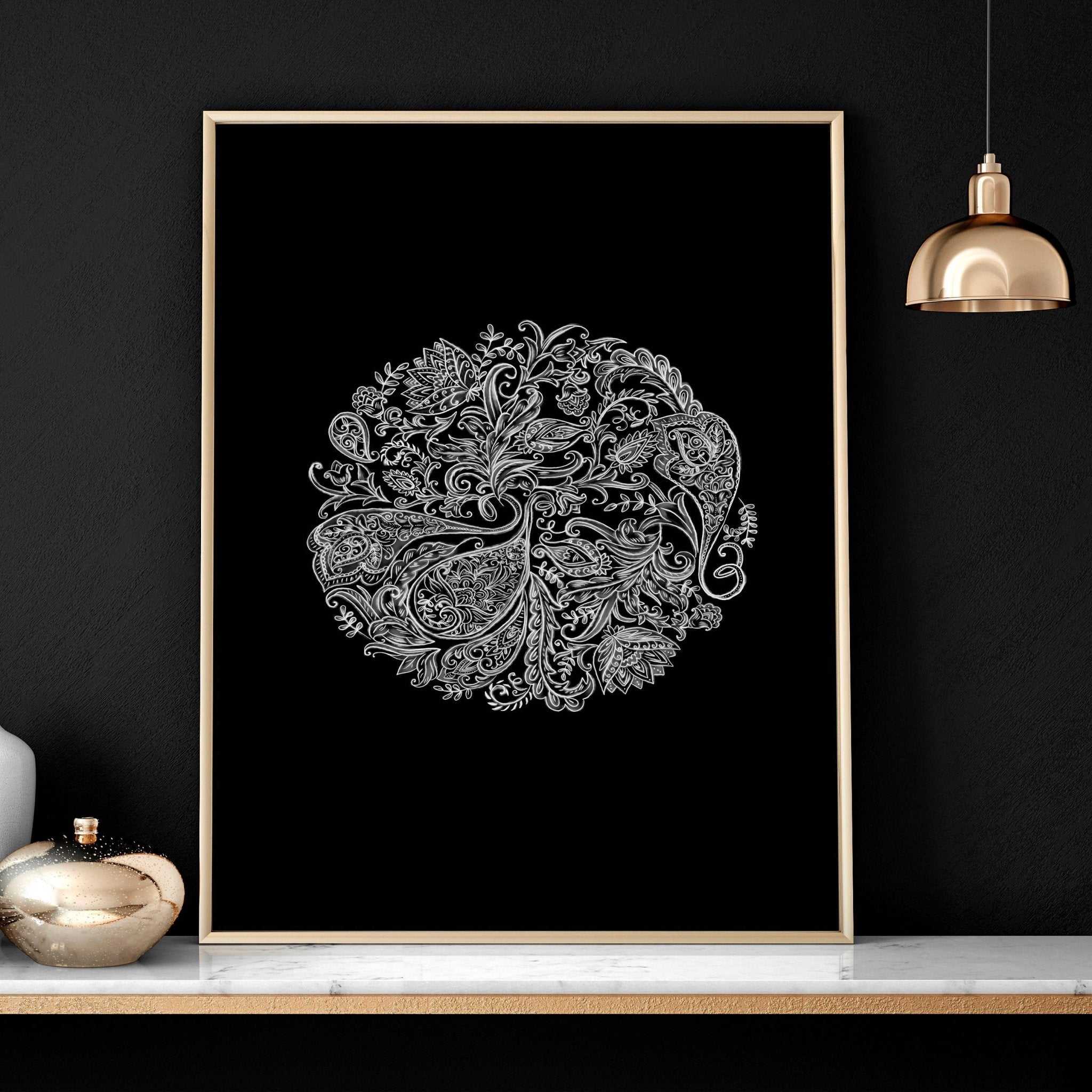 Wall art bohemian | set of 3 framed wall art prints