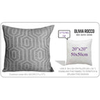 OLIVIA ROCCO Paris Cushion Covers 2 Pack Modern Grey Square Decorative Cushions With Invisible Zipper For Sofa And Bed Set - Nest UK