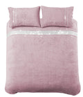 OLIVIA ROCCO Paris Glitz Teddy Fleece Duvet Set Diamante Detailing Super Soft Faux Fur OEKO TEX Certified Multiple Sizes