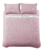 OLIVIA ROCCO Paris Glitz Teddy Fleece Duvet Set Diamante Detailing Super Soft Faux Fur OEKO TEX Certified Multiple Sizes