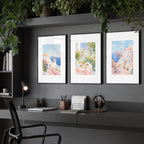 Pastel Wall Art | Set of 3 Beach Decor Wall art Prints