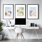 Pastel Wall Art | Set of 3 Beach Decor Wall art Prints