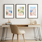 Pastel Wall Art | Set of 3 Beach Decor Wall art Prints