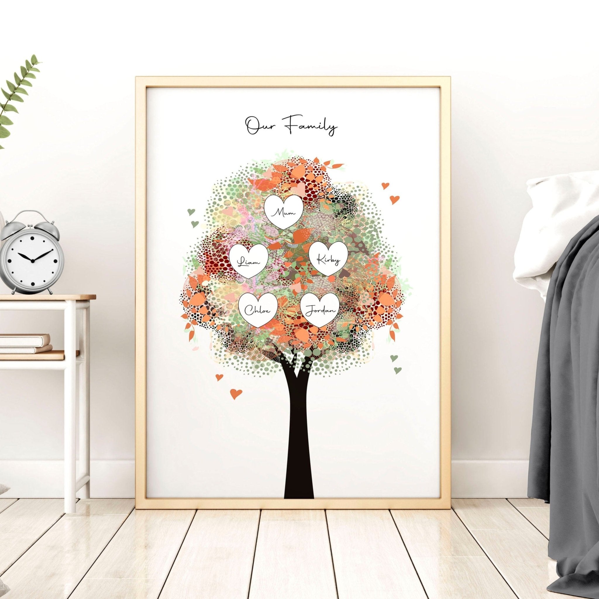Personalised family tree gift | wall art print