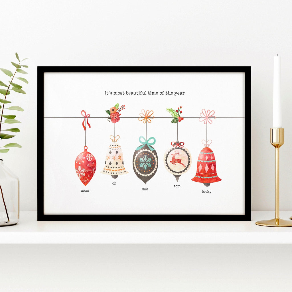 Custom family gifts for Christmas | wall art print
