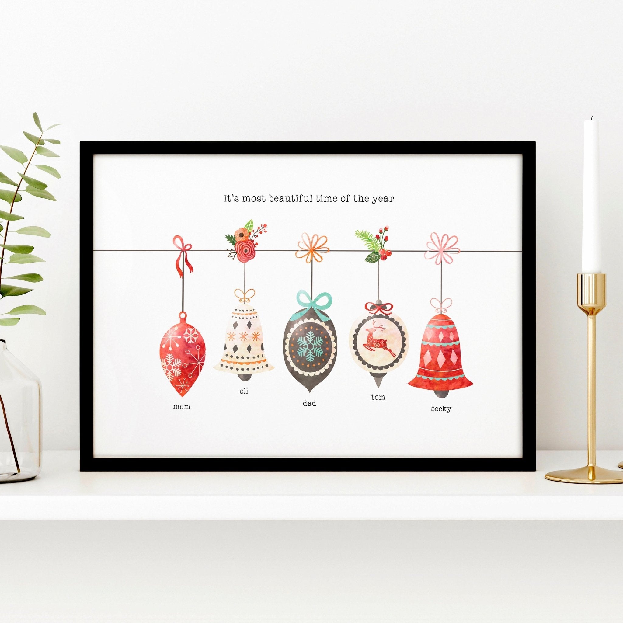 Custom family gifts for Christmas | wall art print