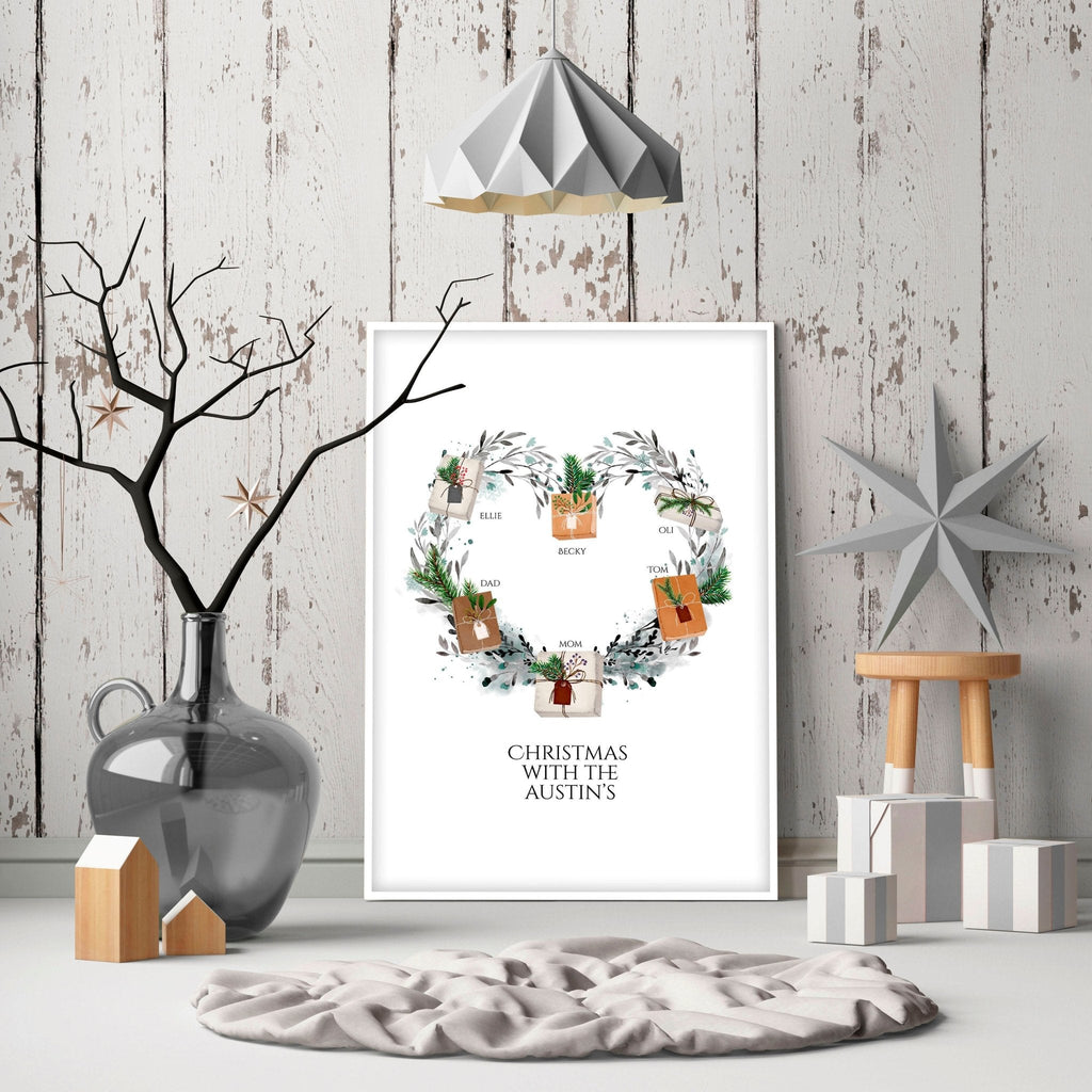 Personalized gift for family wall art
