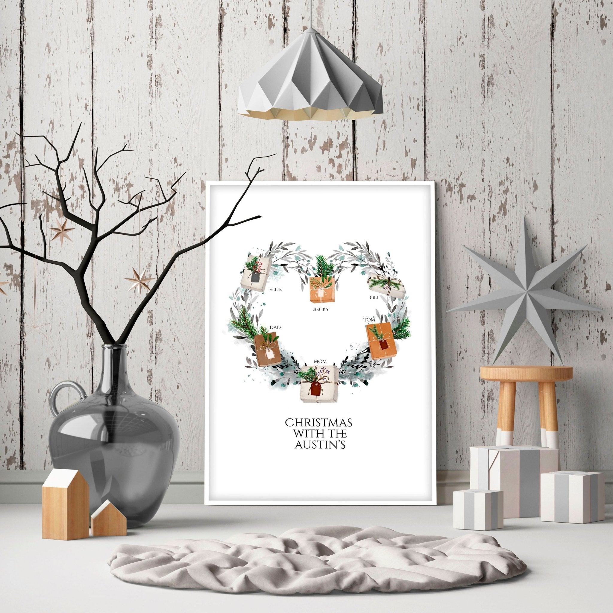 Personalized gift for family wall art