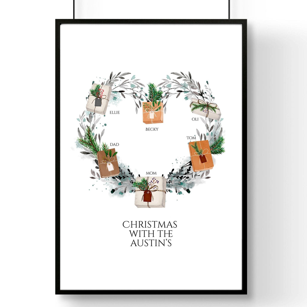 Personalized gift for family wall art