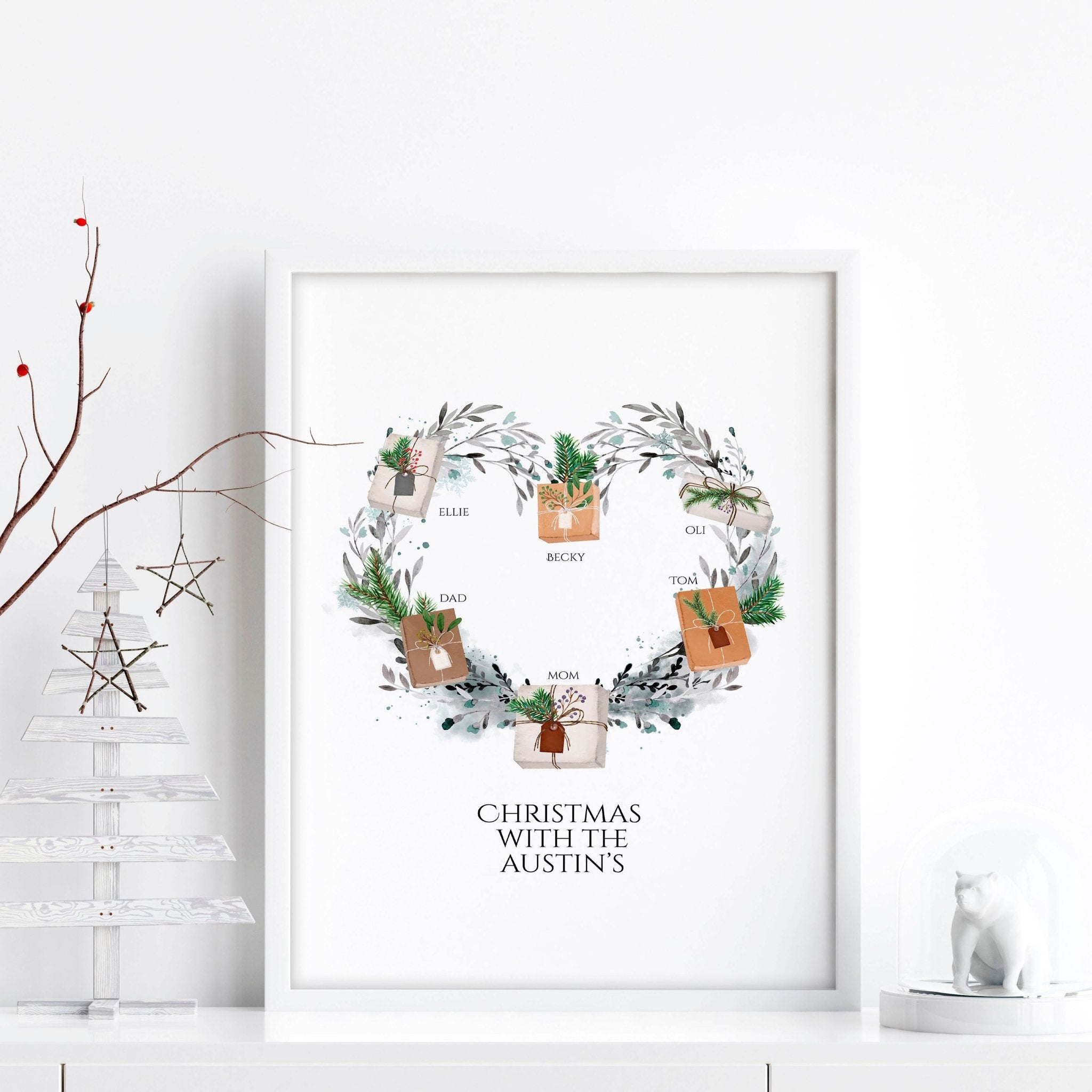 Personalized gift for family wall art