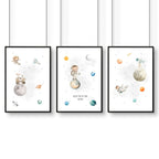 Pictures For Childrens Bedrooms | Set of 3 wall art prints
