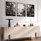Pictures For Living Room Wall | Set of 3 Chinoiserie Wall art Prints