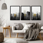 Pictures Framed For Wall | Set of 3 Urban Skyscrapers Wall art Prints