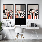 Posters Art Prints | Set of 3 Boho Women Wall art Prints