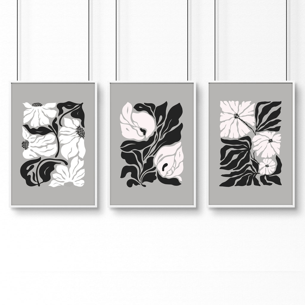 Posters For Bathrooms | Set of 3 Botanical Wall art Prints