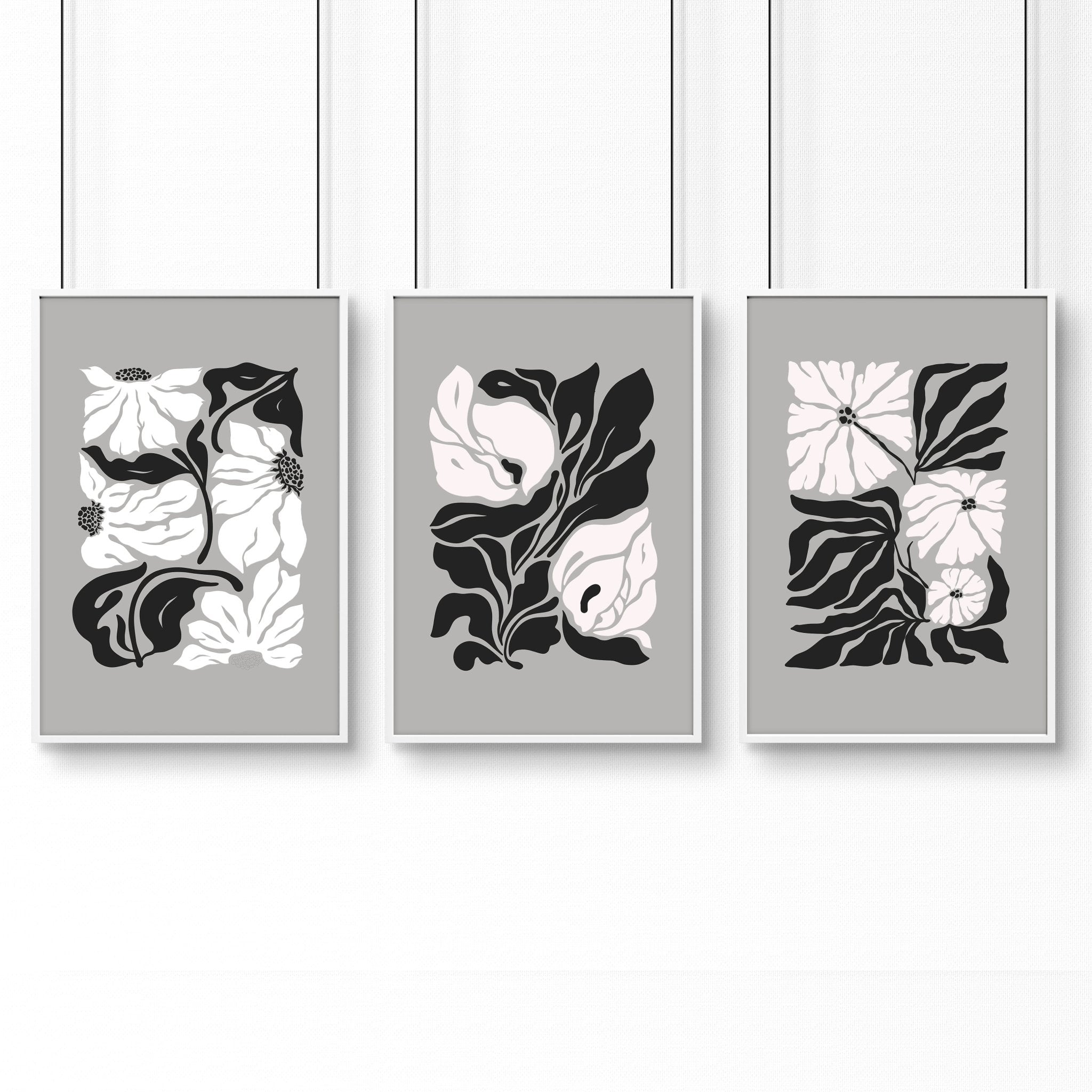 Posters For Bathrooms | Set of 3 Botanical Wall art Prints