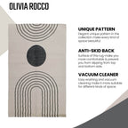 OLIVIA ROCCO Printed Rug Tuscany Design Non Slip Soft Durable Floor Rug For Living Room Bedroom Office Sustainably Made Premium