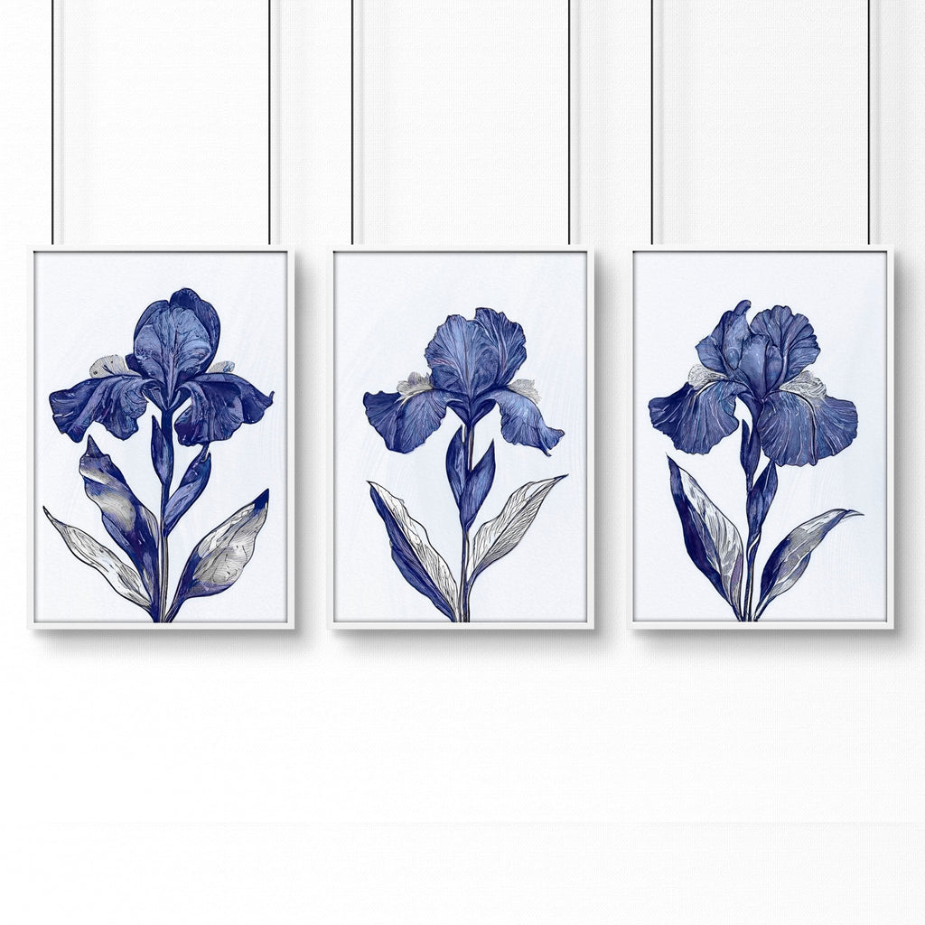 Prints For Bathroom | Set of 3 Botanical Wall art Prints