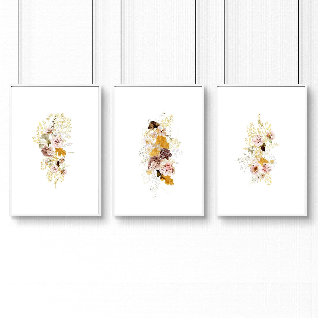 Prints for bathroom wall  | set of 3 Shabby Chic wall art