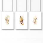 Prints for bathroom wall  | set of 3 Shabby Chic wall art