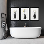 Prints For Bathroom Walls | Set of 3 Botanical Wall art Prints