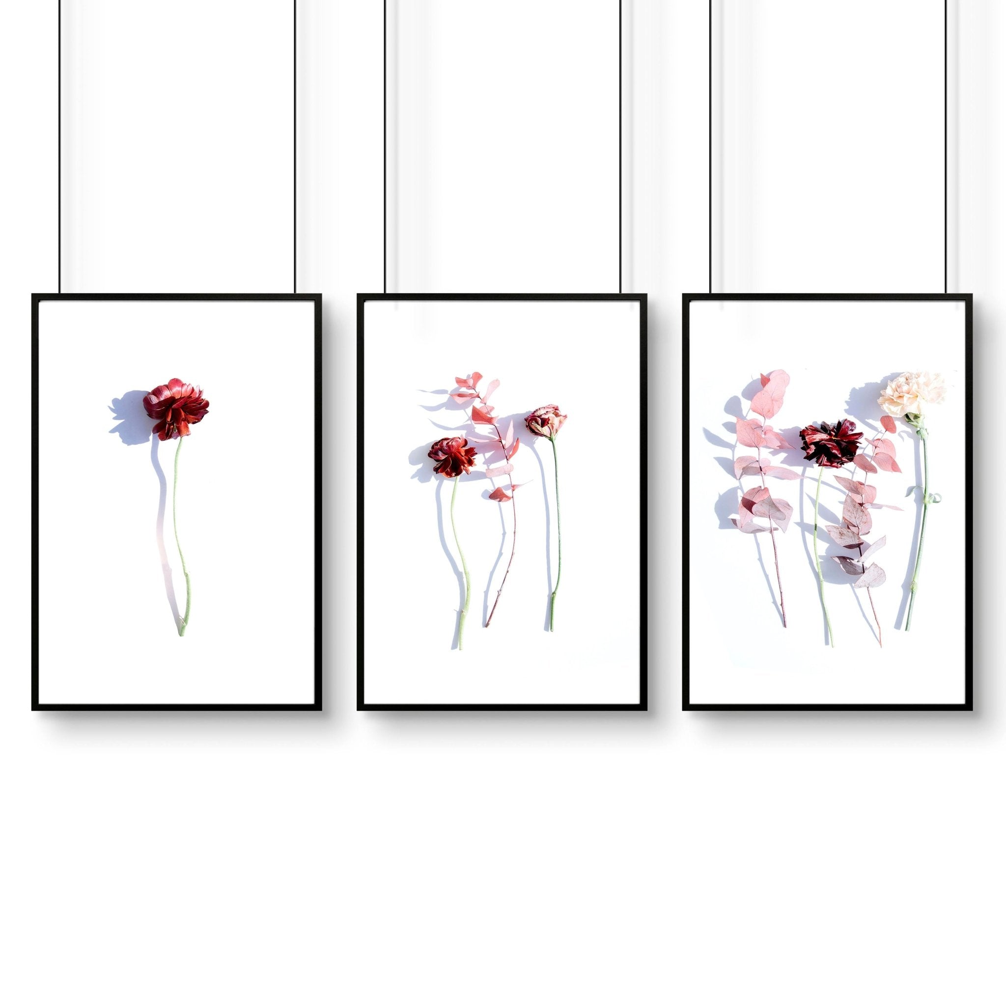 Art flowers | set of 3 framed wall art